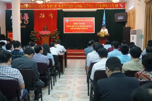 Hội nghị Tổng kết công tác Đảng năm 2018 – Triển khai nhiệm vụ năm 2019 Đảng Bộ Công ty Nước sạch Hà Nội