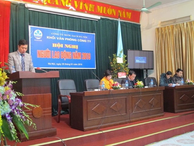Hội nghị người lao động cấp đơn vị hướng tới Hội nghị người lao động toàn Công ty Nước sạch Hà Nội năm 2016