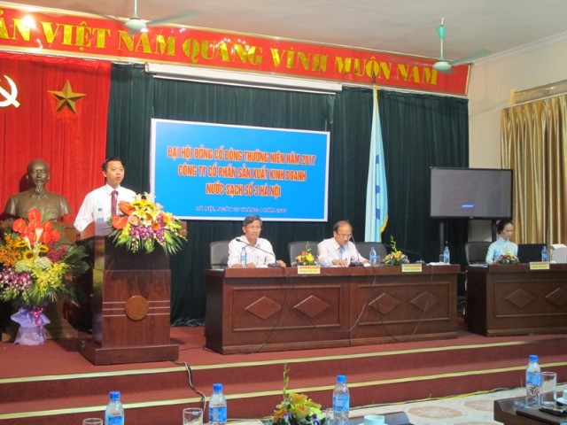 Đại hội cổ đông thường niên năm 2017 của Công ty CP SXKD Nước sạch số 3 Hà Nội