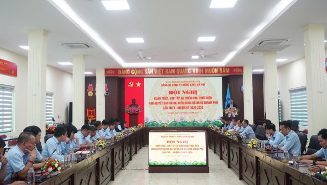 Đảng bộ Công ty Nước sạch Hà Nội tổ chức Hội nghị quán triệt, học tập và triển khai thực hiện Nghị quyết Đại hội đại biểu Đảng bộ UBND Thành phố Hà Nội lần thứ I – nhiệm kỳ 2025 – 2030