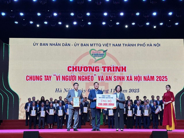 Công ty Nước sạch Hà Nội hưởng ứng Chương trình chung tay “Vì người nghèo" và an sinh xã hội năm 2025
